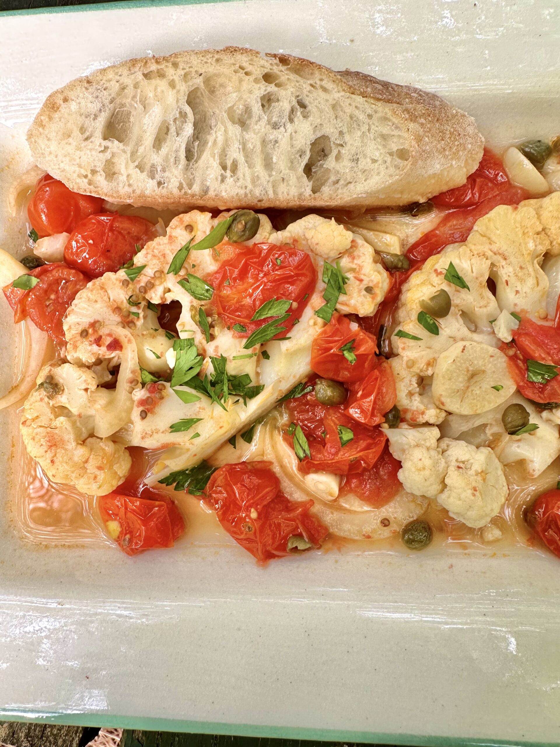 Cauliflower Acqua Pazza - Laura's Vegan Table