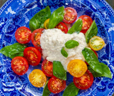Cashew Ricotta Caprese Salad