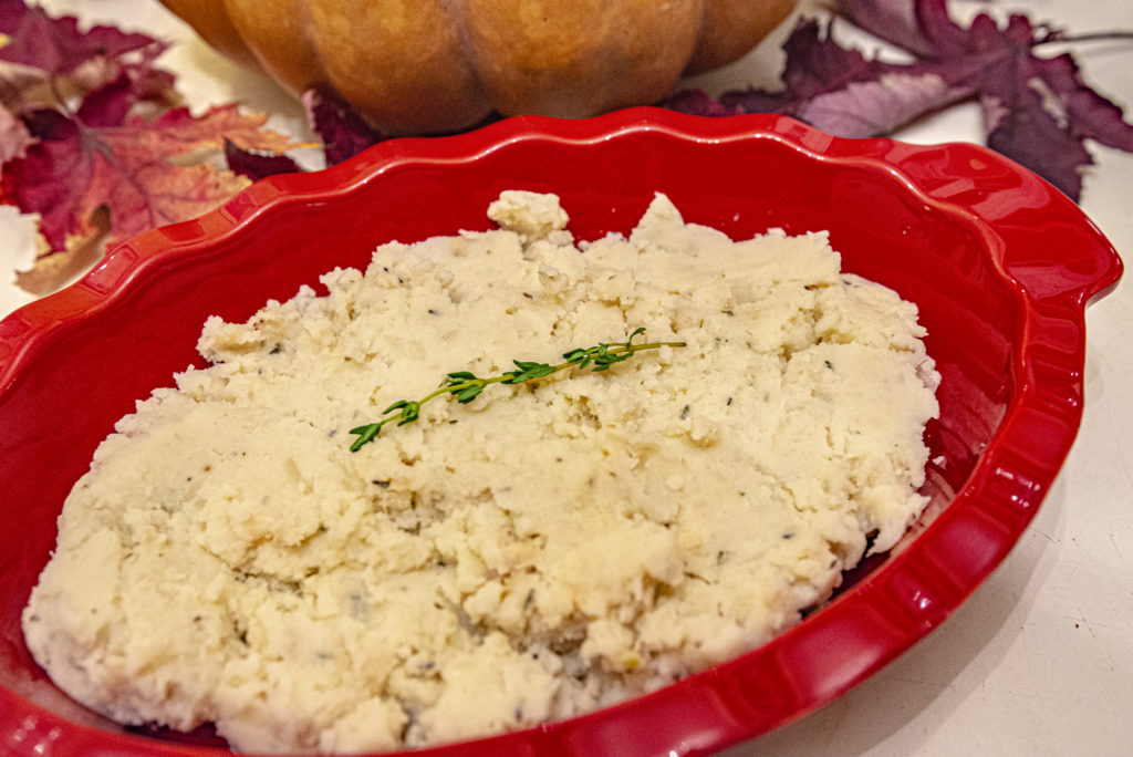 Roasted Garlic Mashed Potatoes + Cauliflower - Laura's Vegan Table