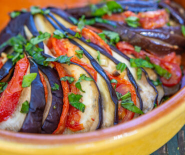 Aubergines en Éventail {Eggplant Fans}
