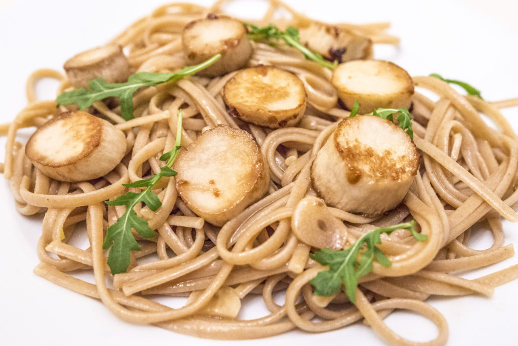 King Oyster Mushroom Scallops with Linguine Laura's Vegan Table