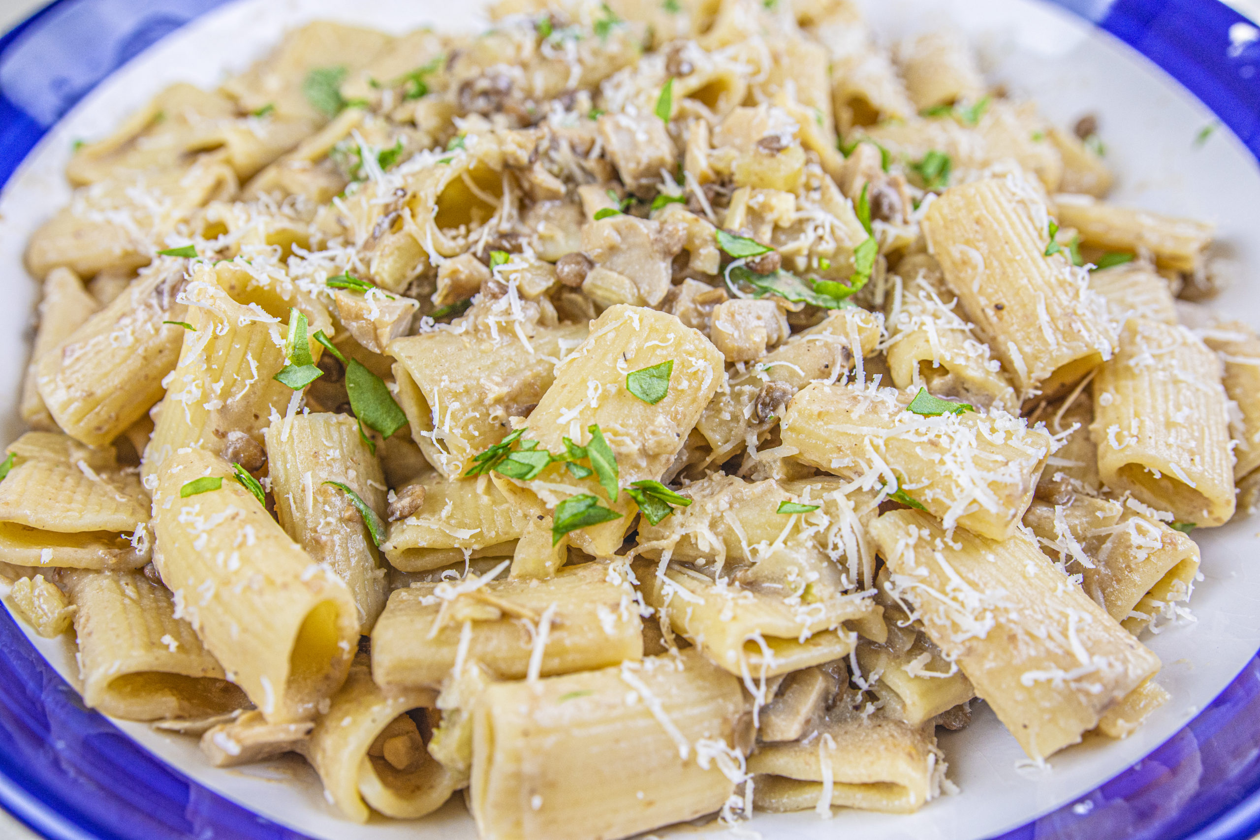 Rigatoni with Fennel, Lentils + Mushrooms Laura's Vegan Table