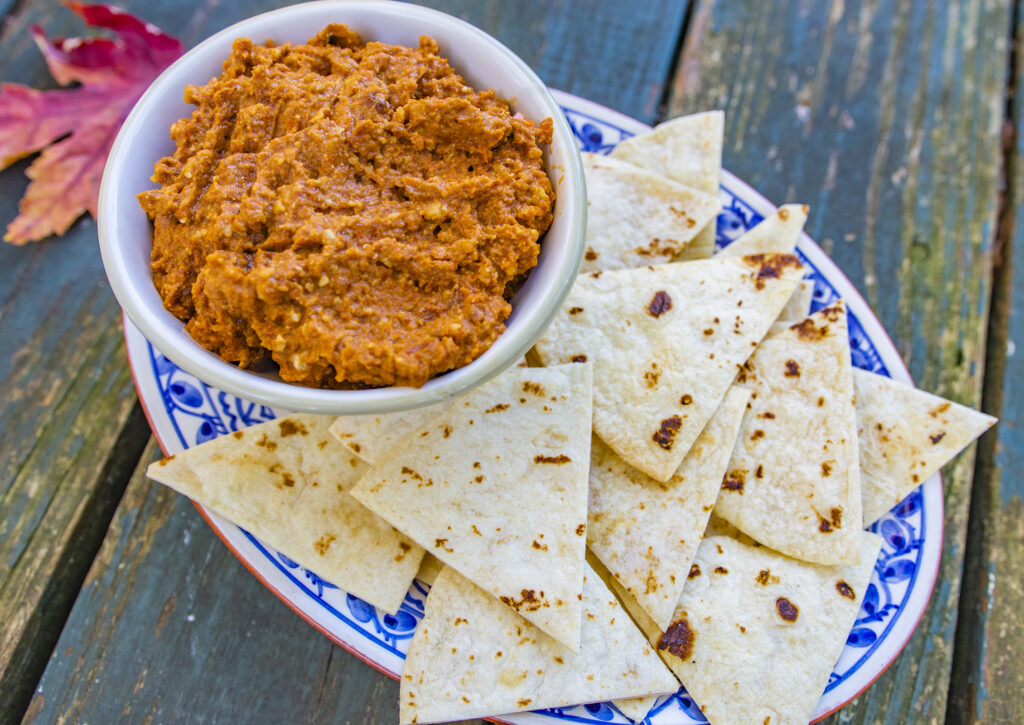 Romesco Sauce + Toasted Tortillas - Laura's Vegan Table