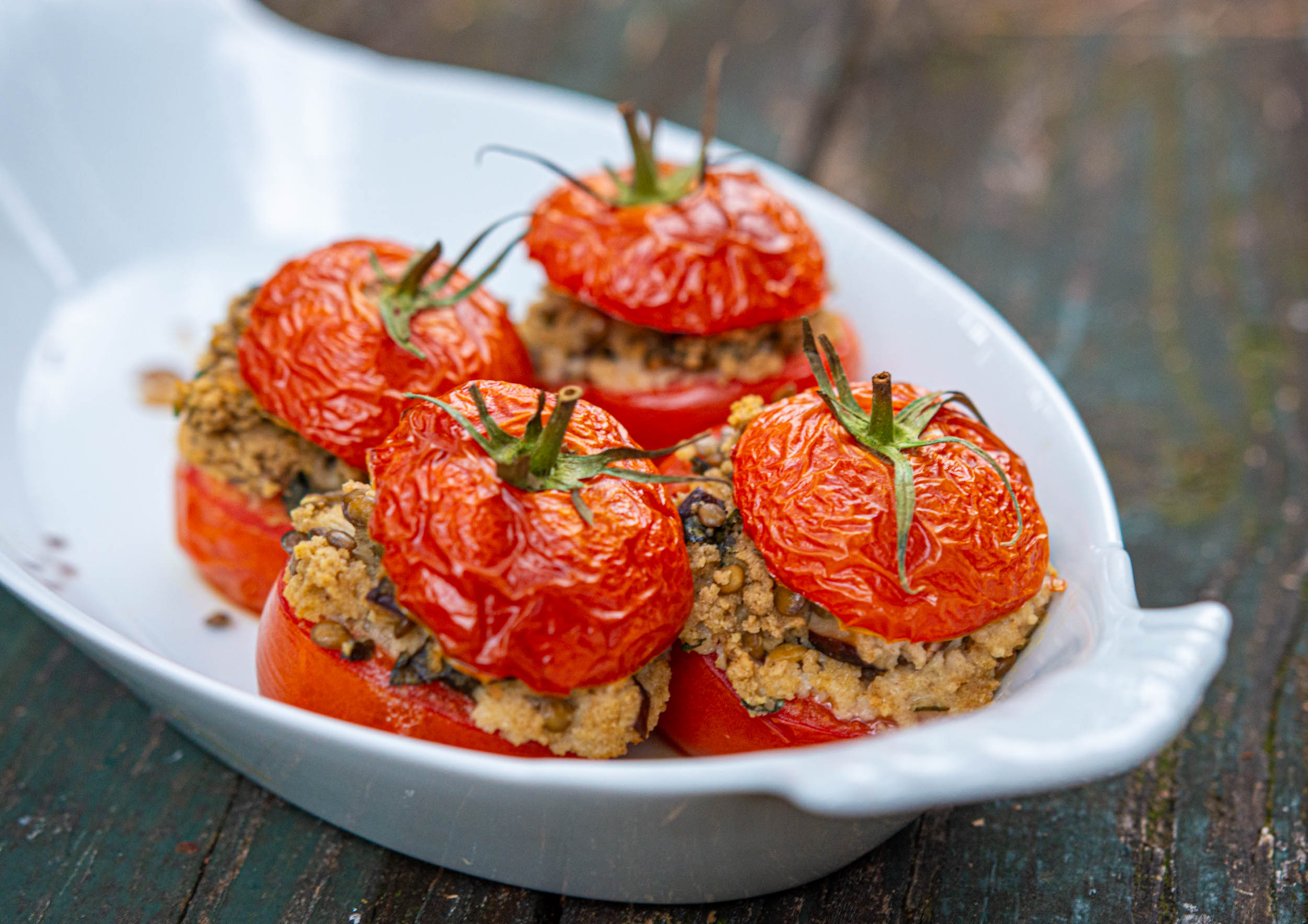 Tomates Farcies {Provençal Style Stuffed Tomatoes} - Laura's Vegan Table